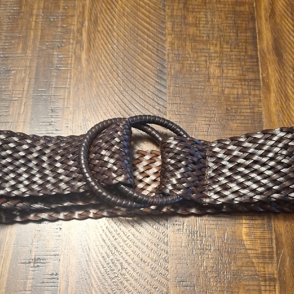 Woven Brown Belt with Ring Buckle - Picture 4 of 6
